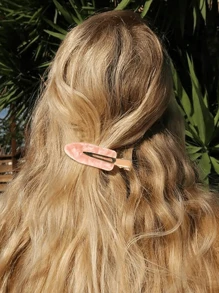 10 件/5 件不弯曲发夹，用于造型，丙烯酸树脂扁平夹，无折痕卷发小别针，Bang 无缝发夹工具，用于化妆发型配饰，适合女性女孩，粉色蛋白石，发夹爪夹 - 彩色 - 查看 7