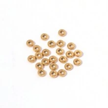20 roestvrij stalen platte spacer kralen lot 3 4 5 6 8 10mm gouden losse grote grote gaten spacer kralen voor armband DIY sieraden maken accessoires
