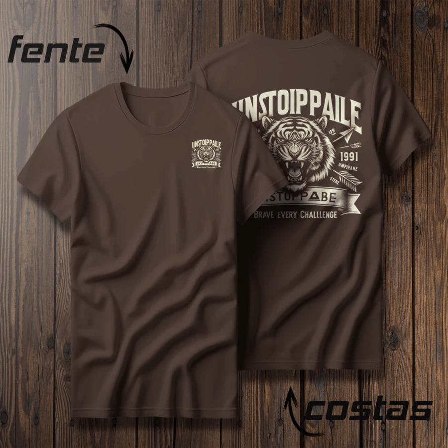 Men's T-Shirt Streetewar Tiger Style T-Shirt Exclusive Premium Shirt - Rỉ Nâu - Xem 1