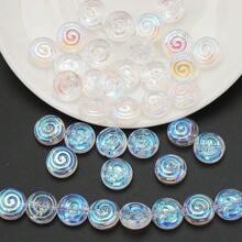 30 Peças Contas Espaçadoras de Cristal de Vidro Coloridas Eletrodepositadas no formato de Pirulito Candy de 12mm e Golfinho de 11*16mm, Material de Artesanato de Joias DIY para Colar, Pulseira, Brinco, Presentes de Feriados e Aniversário