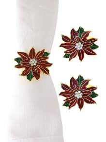 2/4 Stück Servietten Ringe in Weihnachtsdesign, Tischdekoration Weihnachten Servietten Clips, Weihnachtskränze, Äpfel, Hirschköpfe, Weihnachtsblumen, Schleifen Servietten Ringe, Heimdekoration, Weihnachts-Dekoration, Party Zubehör