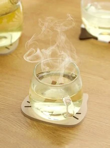 2 件/4 件猫硅胶杯垫，防水耐热餐桌垫