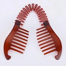 1pc Interlocking Side Hair Comb, Hair Styling Tool, Hair Accessory - Multicolor - View 8