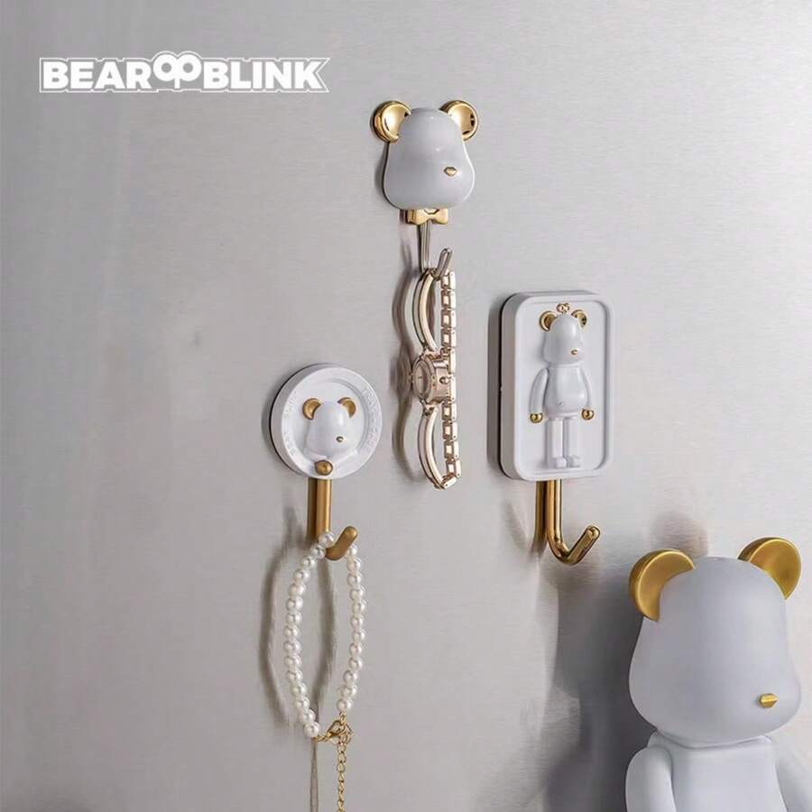 BEAR BLINK Joint Cartoon Hook Door, Bathroom, Kitchen Wall Hanging No-Drill Hook - Multicolor - View 1