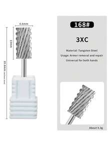 1pc Professional High-Quality Tungsten Steel Round & Flat Nail Drill Bit, Fast Nail Buffing & No Overheating