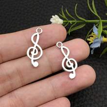 10/15pcs Mixed Styles Musical Instrument Charms  Music Sign Microphone Guitar Charms Artist Charms For Jewelry Making Bulk - One Size Fits All - View 21