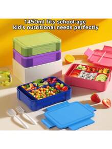 1PC Leak Proof Bento Lunch Box, 6 Compartment Bento Lunch Box For Kids, 1330ML Bento Lunch Container For Adults And Kids, Large Size, Easy To Clean, Kids Lunch Box,Microwave, Dishwasher And Freezer Are Available(Two Styles Are Sent Randomly) - 1 Item - View 7