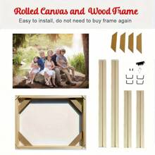 1Set Personalized Custom Canvas Prints With Diy Frame Canvas Poster Print Wall Art Pictures Family Photos Perfect For Living Room Bedroom Home Decor Ornamental Exquisite, Modern, Contracted Custom, Personalized, Unique Ideal Gifts For Him Her, Boyfriend, Girlfriend, Dad, Mom, Family, Friends For Anniversaries, For Valentine's Day, For Mother's Day, For Birthdays, For Children's Day, For Father's Day, For Graduation, For Weddings, For Housewarming Dining Room, Living Room, Valentine Day Decor - Multicolor - View 28