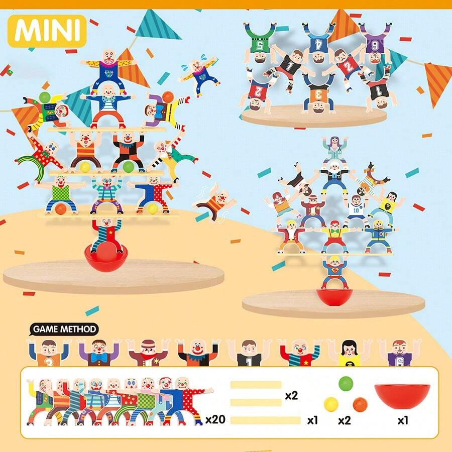 Strongman Stacking Jenga Building Block Balancing Game, Educational Toys For Parent-Child Interaction
