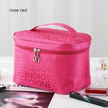 Túi đựng mỹ phẩm thêu chữ tiếng Anh ngẫu nhiên kiểu Hàn Quốc dung tích lớn mới, đa năng, tiện dụng khi đi du lịch, đựng đồ vệ sinh cá nhân, đựng đồ trang điểm, túi đựng đồ trang điểm mini, hộp đựng đồ trang điểm nhỏ, phụ kiện đựng đồ trang điểm, túi đựng cọ, hộp đựng đồ trang điểm, đồ dùng cần thiết khi đi du lịch, phụ kiện nữ, đồ dùng khi đi du lịch - Nhiều màu - Xem 2