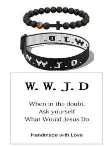 suteyi 2PCS WWJD Christian Bracelet Pack For  Men, Christian Jesus Gifts Adjustable Wristbands