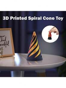 1pc Spiral Cone Fidget Toy, Spiral Cone, Impossible Cone, 3D Printed Spiral Cone, Spiral Fidget Toy, Perfect For Stress And Anxiety Relaxing - Multicolor - View 6