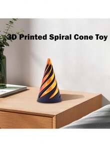 1pc Spiral Cone Fidget Toy, Spiral Cone, Impossible Cone, 3D Printed Spiral Cone, Spiral Fidget Toy, Perfect For Stress And Anxiety Relaxing - Multicolor - View 7