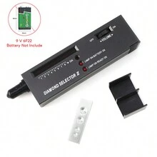 Professional High Accuracy Diamond Tester Gemstone Gem Selector Jewelry Testing Tool LED Diamond Indicator Test Pen, Powered By DC 9V Battery  ( Not Included ) - Black - View 12