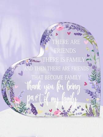 1 pieza Regalo de amistad de Lavanda de Acrílico, Adecuado para Mejores Amigas, Novia, Cumpleaños - Decoración de Fiesta Perfecta y Regalo Sentimental, Navidad