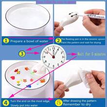 Christmas Decoration 1/8/12pcs Magic Water Drawing Pen Colorful Marker With Floaty Ink For Children's Montessori Early Education Toy, Suitable For Painting School Supplies,Girls Toys,Camping,Christmas Items,Bogg,Christmas Toys,Kids Craft Kits