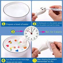 Christmas Decoration 1/8/12pcs Magic Water Drawing Pen Colorful Marker With Floaty Ink For Children's Montessori Early Education Toy, Suitable For Painting School Supplies,Girls Toys,Camping,Christmas Items,Bogg,Christmas Toys,Kids Craft Kits