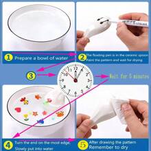 Christmas Decoration 1/8/12pcs Magic Water Drawing Pen Colorful Marker With Floaty Ink For Children's Montessori Early Education Toy, Suitable For Painting School Supplies,Girls Toys,Camping,Christmas Items,Bogg,Christmas Toys,Kids Craft Kits