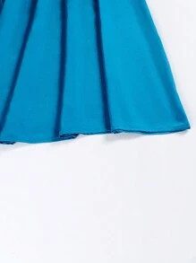 Women's Summer O-Ring Criss Cross Sleeveless Self-Tie Halter Backless Maxi Long Beach Dress - Blue - View 5