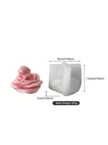 1 件梦幻天使和玫瑰形状，DIY 香薰蜡烛制作套件，石膏雕像制作模具，不对称物品形状适用于家居装饰，适用于家庭装饰、壁炉、客厅、中央装饰、办公室、情人节礼物、蜡烛套装、香薰蜡烛、朋友礼物、女性礼物 - 白色 - 查看 7