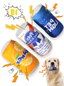 1 件猫/狗爱好者礼物和狗/猫妈妈爱宠物毛绒玩具，挤压声音模拟罐玩具，适合狗爱好者和狗妈妈爱和猫爱好者和猫妈妈爱，咀嚼和牙齿清洁，猫/狗爱好者礼物和狗/猫妈妈爱宠物用品 - 彩色 - 查看 2