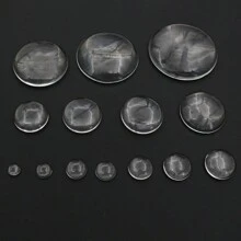 6-40mm Round Glass Cabochons Dome Transparent Clear Flat Back For Blank Bezel Trays Pedant Bracelet DIY Jewelry Making Accessories - Clear - View 3