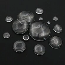 6-40mm Round Glass Cabochons Dome Transparent Clear Flat Back For Blank Bezel Trays Pedant Bracelet DIY Jewelry Making Accessories - Clear - View 2
