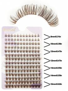 Asiteo Asiteo 168 Pcs Colorful Wispy Brown Cluster Lashes, Individual Lashes Extension Natural Color Brown Makeup Single Soft Fans Lashes DIY Eyelash Extension At Home Lash Clusters, Eyelash Clusters, Individual Eyelashes, Lashes, Fake Lashes
