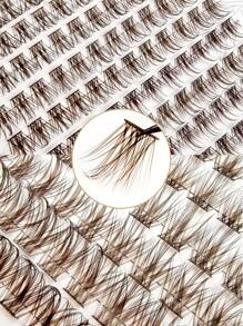 Asiteo Asiteo 168 Pcs Colorful Wispy Brown Cluster Lashes, Individual Lashes Extension Natural Color Brown Makeup Single Soft Fans Lashes DIY Eyelash Extension At Home Lash Clusters, Eyelash Clusters, Individual Eyelashes, Lashes, Fake Lashes