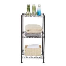 Black 3-Tier Black Wire Shelving Tower Bathroom Decor Summer