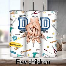 1 miếng 20 Oz Tên tùy chỉnh Cốc thủy tinh bằng thép không gỉ Được cá nhân hóa Tên thành viên gia đình DIY Cốc cà phê, Số lượng thành viên trong gia đình (1-6) Cốc nước Bình nước công cụ in hình cá nhân, Món quà lý tưởng được cá nhân hóa cho bố, Món quà độc đáo cho bố, Tặng Món quà hoàn hảo cho Ngày của Cha, Món quà được cá nhân hóa cho món quà Giáng sinh Halloween của cô ấy - 5 đứa trẻ - Xem 11