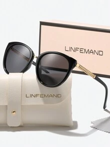 LINFEMAND Round Cat Eye Decorative Fashion Glasses, Unisex, Suitable For Driving, Beach, Travel, A Fashionable Gift For Summer Beach Vacation, Outdoor Activities And Travel - Multicolor - View 10