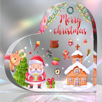 1pc Christmas Acrylic Plaque - Festive Christmas Decorations, Dining Table And Office Decor, Perfect Christmas Gifts For Family And Loved Ones, Room Decor,Christmas,Christmas Decoration,Christmas,Decorations For Home,Christmas,Decor Home,Home Decor,Bedroom Decor,Birthday Gifts