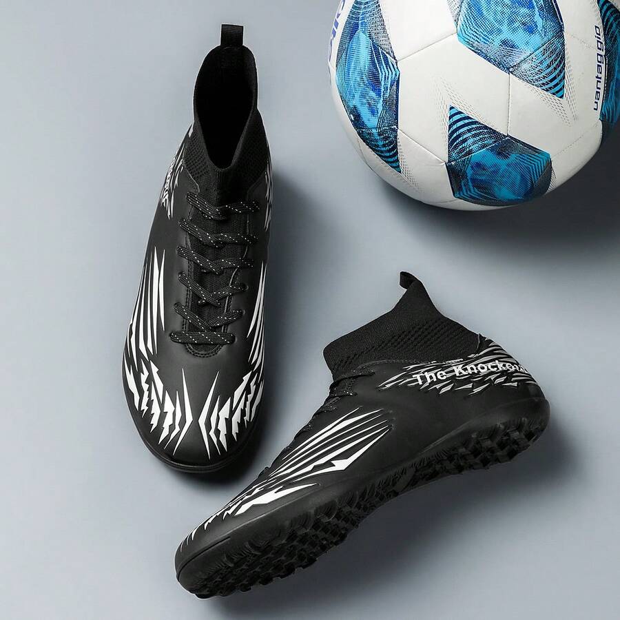 男式足球鞋足球钉鞋运动高帮透气足球靴钉鞋防滑户外室内训练草皮足球