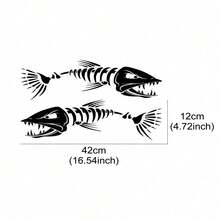 Graphics Large Fish Bone Stickers For Car Boat Body Decal Cruise Mural Vinyl Waterproof Covers Auto Tuning Styling Engine Hood Decoration Mototcycle Accessories - 42*12cm - View 8