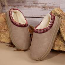 Women's Sandals Platform Snow Boots - Warm And Durable Shoes For Outdoor Non Slip Comfort, Winter Slippers With Thickened Flat Soles - 卡其色 - 查看 10