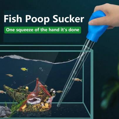 Litet akvarium Mini vattenväxlare Sugpumpslang Stor droppare Universal Manuell matningsredskap Rengöringsverktyg för akvarell