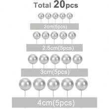20 件球形蛋糕装饰迷你气球蛋糕装饰棒金球蛋糕签蛋糕装饰球蛋糕装饰品适用于圣诞节万圣节婚礼生日蛋糕装饰品