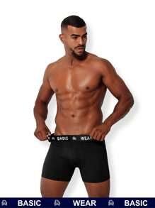 Kit 5 Basic Wear Quality Plain Boxer Briefs - 彩色 - 查看 1