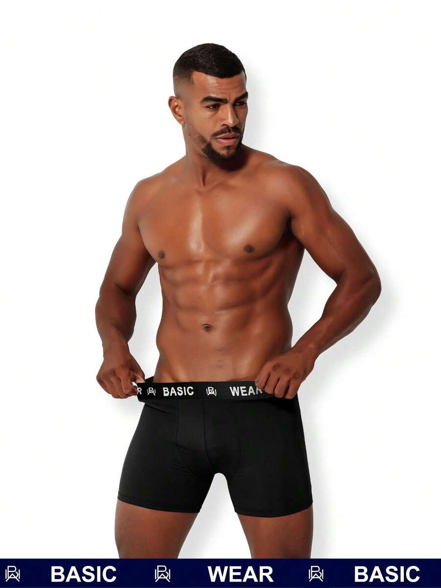 Kit 5 Basic Wear Quality Plain Boxer Briefs - 彩色 - 查看 1