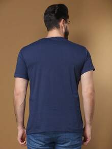 Men T-Shirts - 藏蓝色 - 查看 3