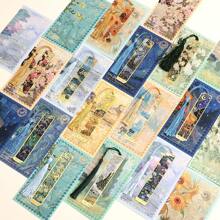 12 Pcs Vintage Painting Metal Bookmark Set Retro Oil Hollow Long Tassel Bookmark Students Reading Tool Creative Gift School Supplies For Book Lovers Friends Office School Stationery Supplies