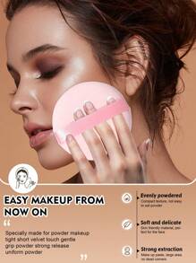 41pcs Makeup Brush Set Includes 25 Makeup Brushes (Powder Brush, Blush Brush, Highlighter Brush, Eyeshadow Brush, Eyeliner Brush, Contour Brush), 3 Makeup Sponges, 5 Triangle Makeup Sponges, 1 Waterproof Cosmetic Bag, 3 Finger Makeup Sponges, 3 Large Round Powder Puffs, 1 Eyelash Curler - Pink - View 9