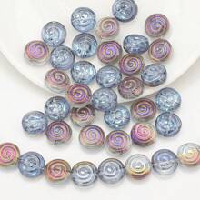 30 Peças Contas Espaçadoras de Cristal de Vidro Coloridas Eletrodepositadas no formato de Pirulito Candy de 12mm e Golfinho de 11*16mm, Material de Artesanato de Joias DIY para Colar, Pulseira, Brinco, Presentes de Feriados e Aniversário