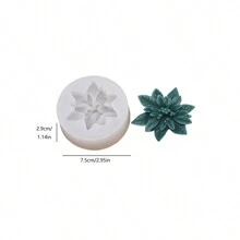 1 pezzo Stampo in silicone a forma di foglie di agrifoglio di Natale per fai da te