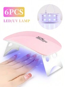 LULAA 15 件/套美甲工具套装：紫外线美甲灯、指甲锉、钢推杆、指甲刷、抛光块、角质层去除剂 - 彩色 - 查看 4