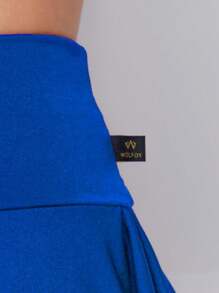 Women's Short Suplex Ruffled Skirt Fitness Academia WOLFOX - Royal Blue - View 4