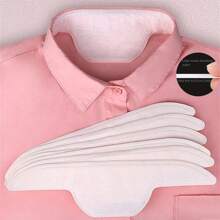 10/30pcs Random Color Summer Invisible Ultra-Thin Breathable Coat Collar Sticker, Shirt Cuff Anti-Stain Sticker,Shirt Collar Anti-Dirty Sticker, Disposable Collar Protector, Sweat Sticker - White - View 1