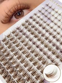 Asiteo Asiteo 168 Pcs Colorful Wispy Brown Cluster Lashes, Individual Lashes Extension Natural Color Brown Makeup Single Soft Fans Lashes DIY Eyelash Extension At Home Lash Clusters, Eyelash Clusters, Individual Eyelashes, Lashes, Fake Lashes