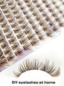 Asiteo Asiteo 168 Pcs Colorful Wispy Brown Cluster Lashes, Individual Lashes Extension Natural Color Brown Makeup Single Soft Fans Lashes DIY Eyelash Extension At Home Lash Clusters, Eyelash Clusters, Individual Eyelashes, Lashes, Fake Lashes